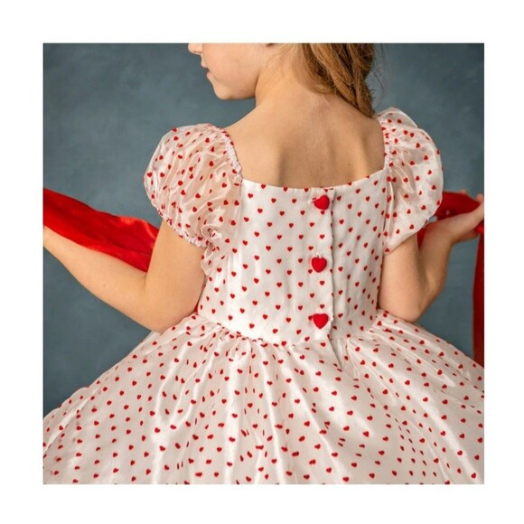 NWT Bitty Bundles of Joy M.Joy Handmade "Be Mine" Valentine Hearts Dress Size 10 - Picture 4 of 13